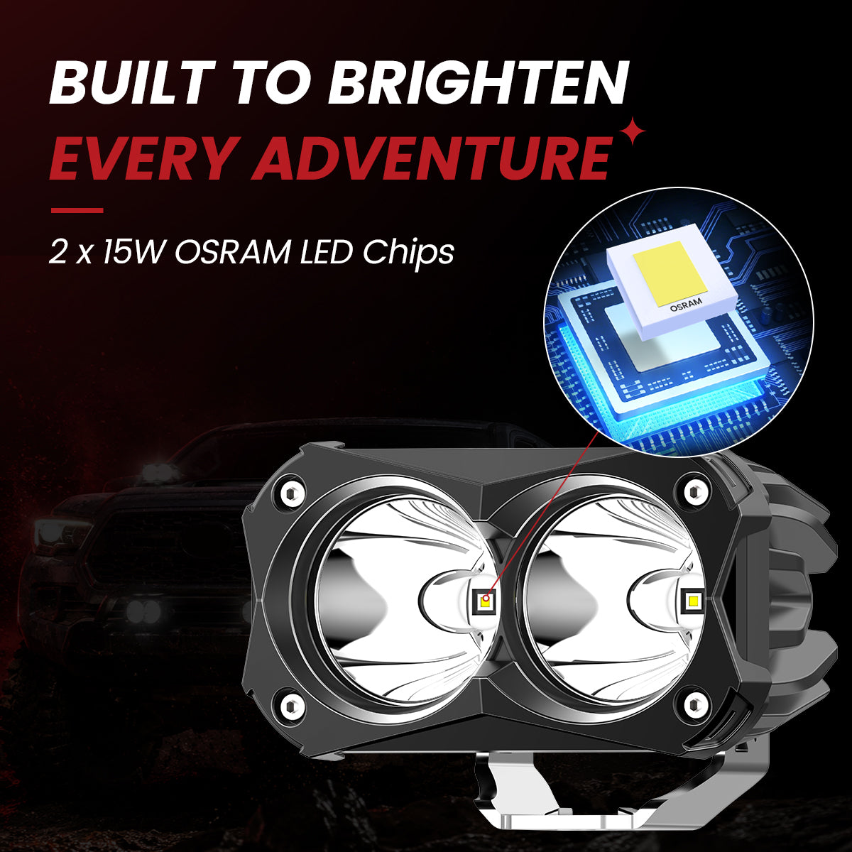 Lasfit 4.8 inch pod light high brightness