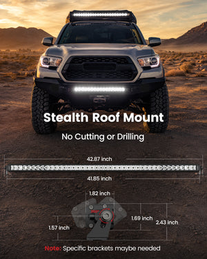 LASFIT Off-Road LED Light Bars 12 22 32 42 52 Inch Spot Flood Combo Single Row - White