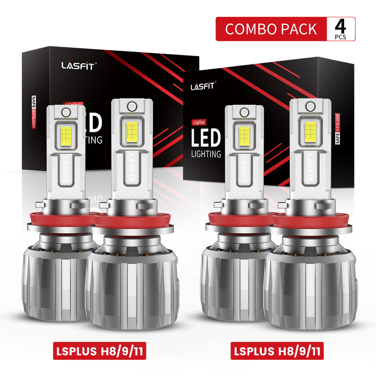 130W H11 LS Plus Series Combo Pack | 13,000LM 6000K LED Bulbs – Lasfit®
