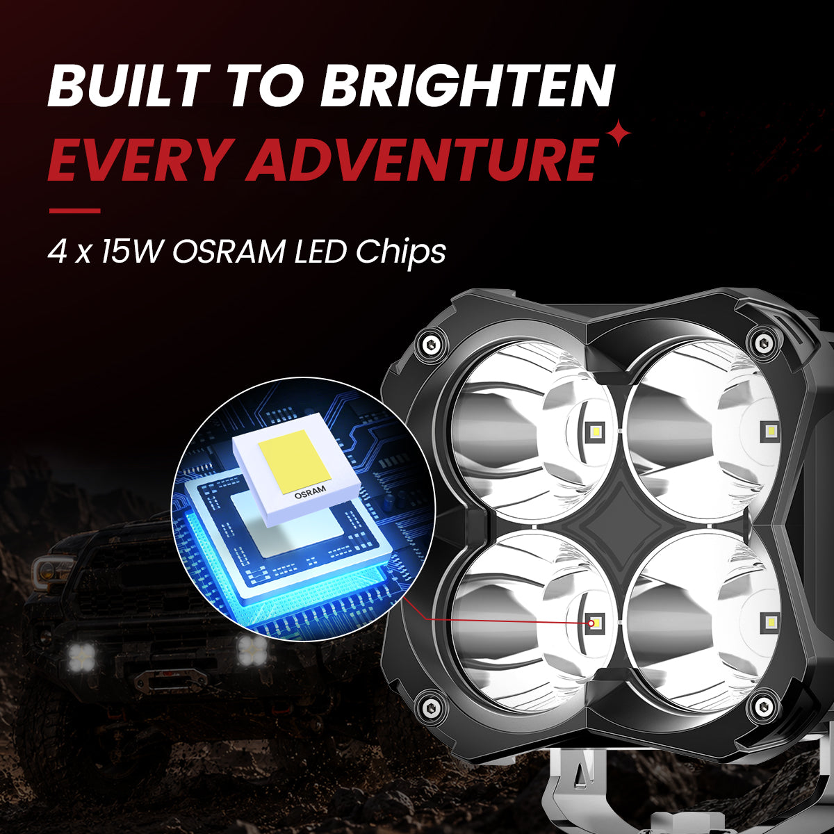 Lasfit 5 inch pod light high brightness