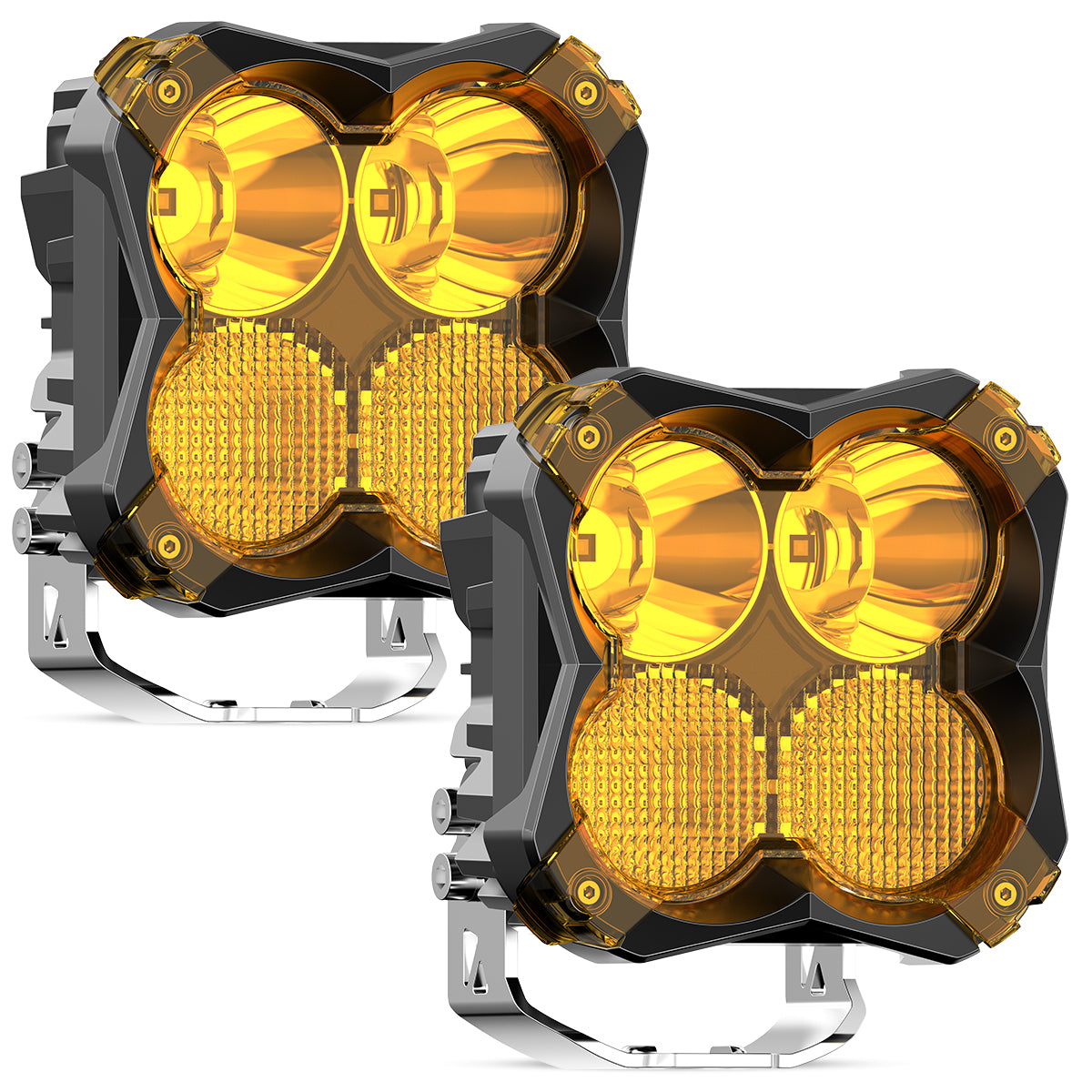 5" off road amber led combo auxiliary lights
