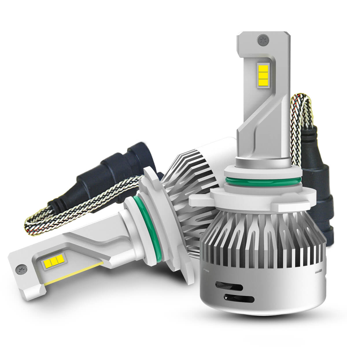 Lasfit 9012 HIR2 LED Headlight Bulbs Amplified Flux High Low Beam, 60W 6000LM 6000k,2, Size: 9012/HIR2