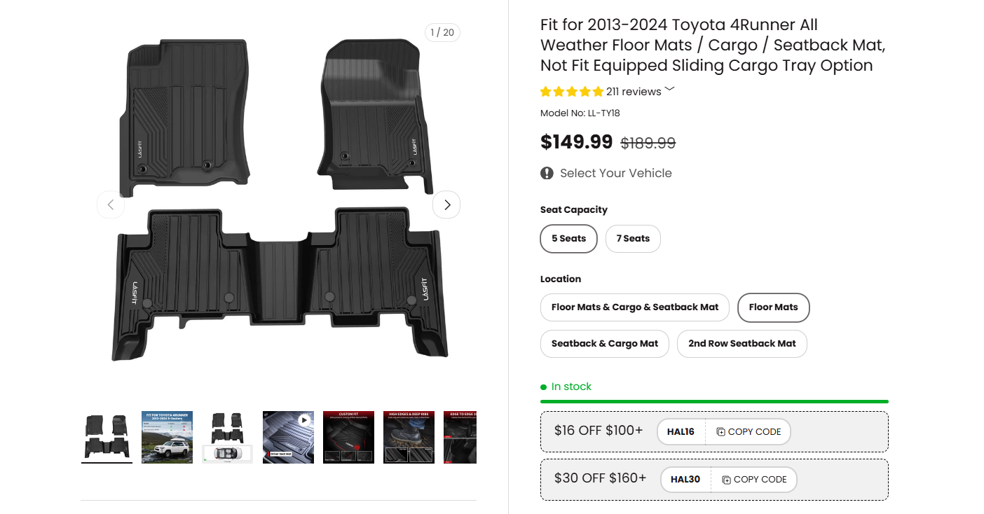 5th Gen 4Runner Lasfit Website