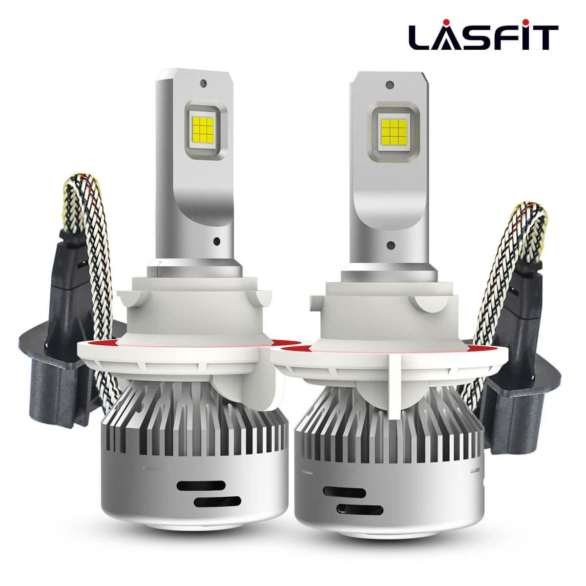 Lasfit 9012 HIR2 LED Headlight Bulb Kits-60W 6000LM 6000K-Hi/Lo Beam  Amplified Flux Beam(2 Bulbs) 