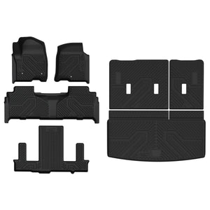 Fit for 2021-2025 Chevrolet Tahoe Floor Mats, Fit 7 Seats (2nd Row Bucket Seats) Only, Not Fit 8 / 9 seats