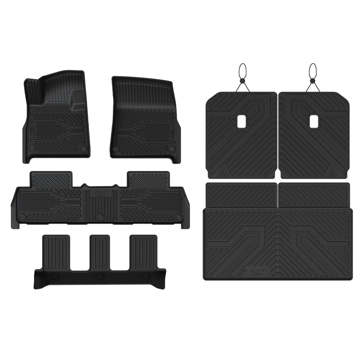 Fit for 2025 Rivian R1S Floor Mats & Cargo & Seatback Mat – Lasfit®