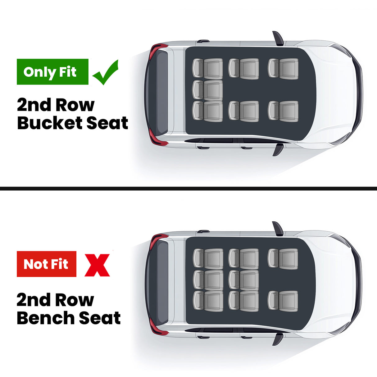 Fit for 2021-2025 GMC Yukon Floor Mats, Fit 7 Seats Only, Not Fit Yukon XL