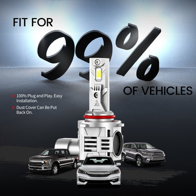 LAair 9005 LED Bulb fit for 99_ of vehicles