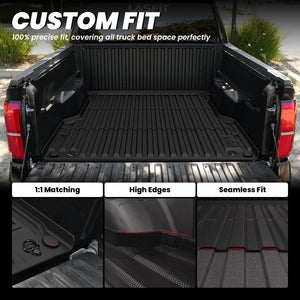 Fit for 2024-2026 Toyota Tacoma 5FT or 6FT Heavy Duty Truck Bed Mat or Tailgate Mat or Front Panel Mat