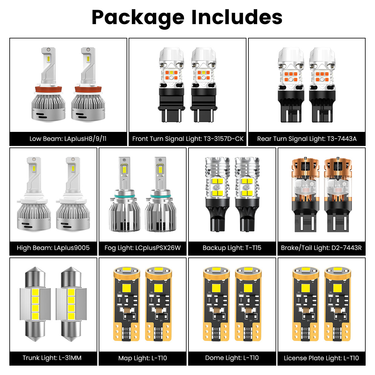 2011-2013 Toyota Highlander LED Bulbs｜Lasfit