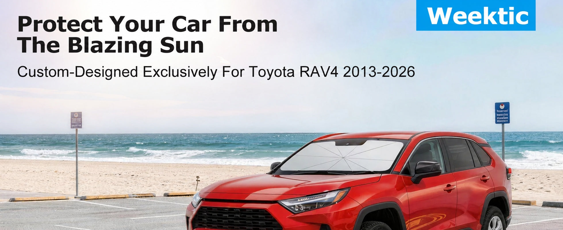 2013-2026 Toyota RAV4 Windshield Sun Shades Umbrella Custom