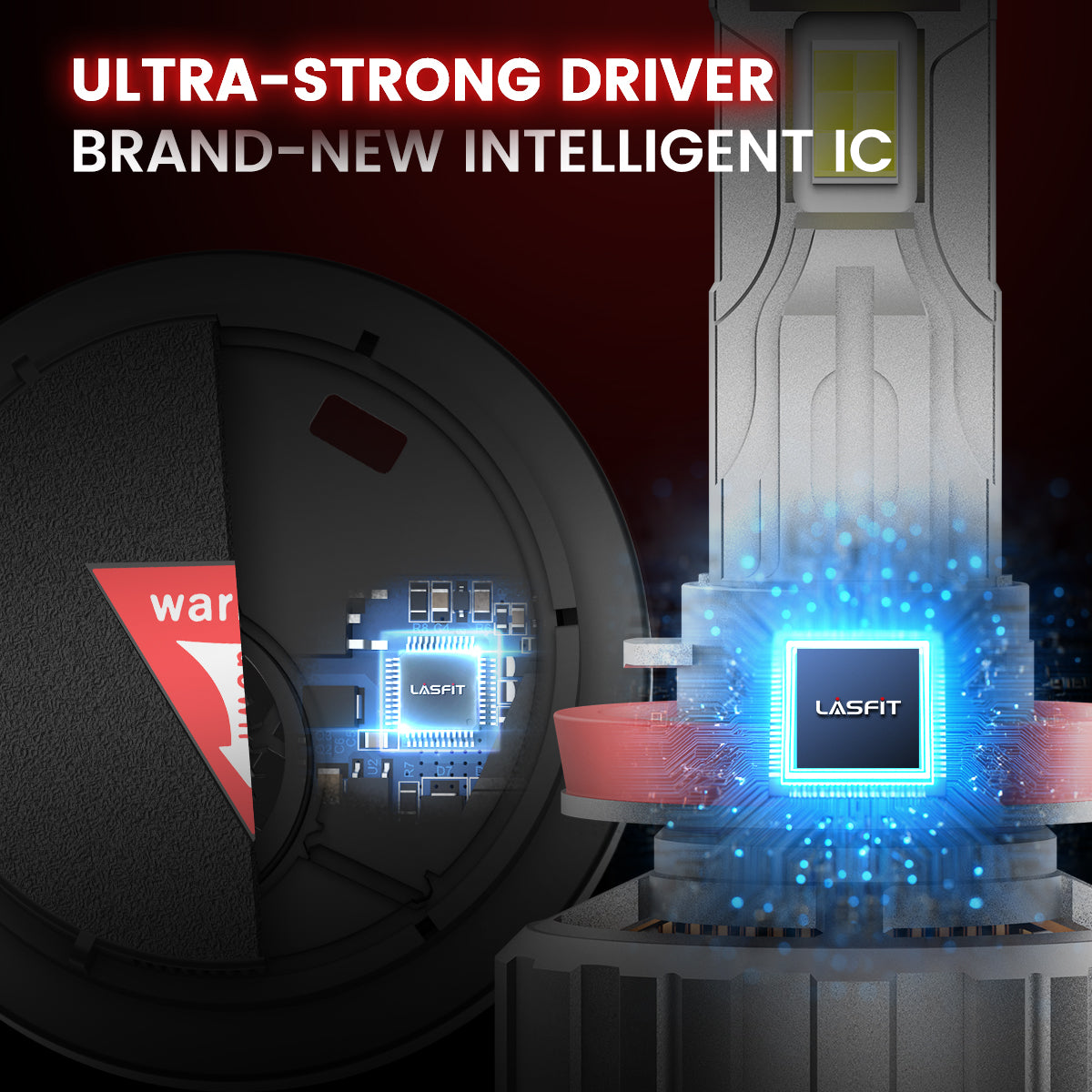 Custom-design H11 led headlight bulbs ultra stronger driver