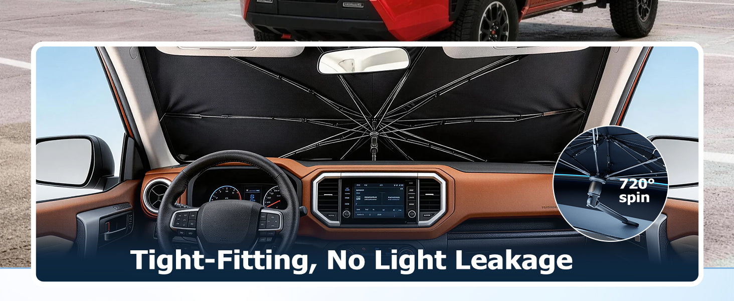 Custom-Fit Windshield Sun Shade Umbrella for 2016-2026 Toyota Tacoma