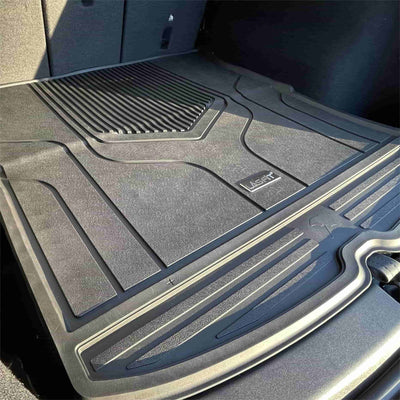 For Tesla Model Y 2020-2024 Custom Floor Mats TPE Material 1st & 2nd & Cargo