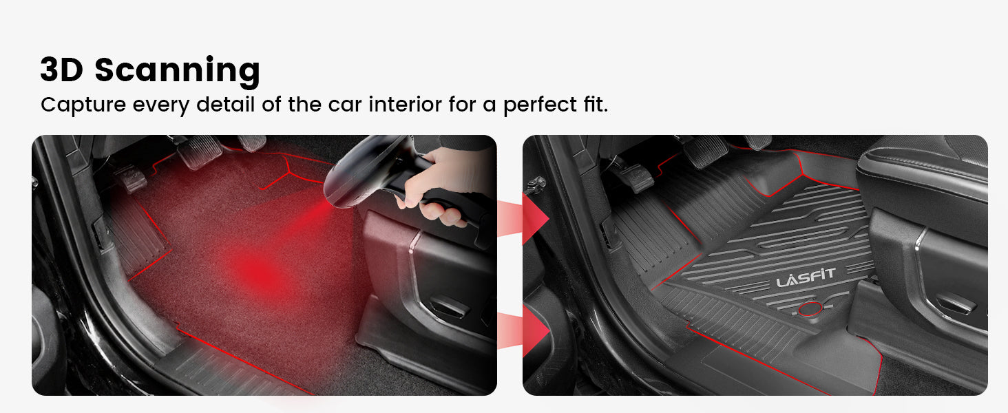 2026 Ford F-150 floor mats 3D scanning