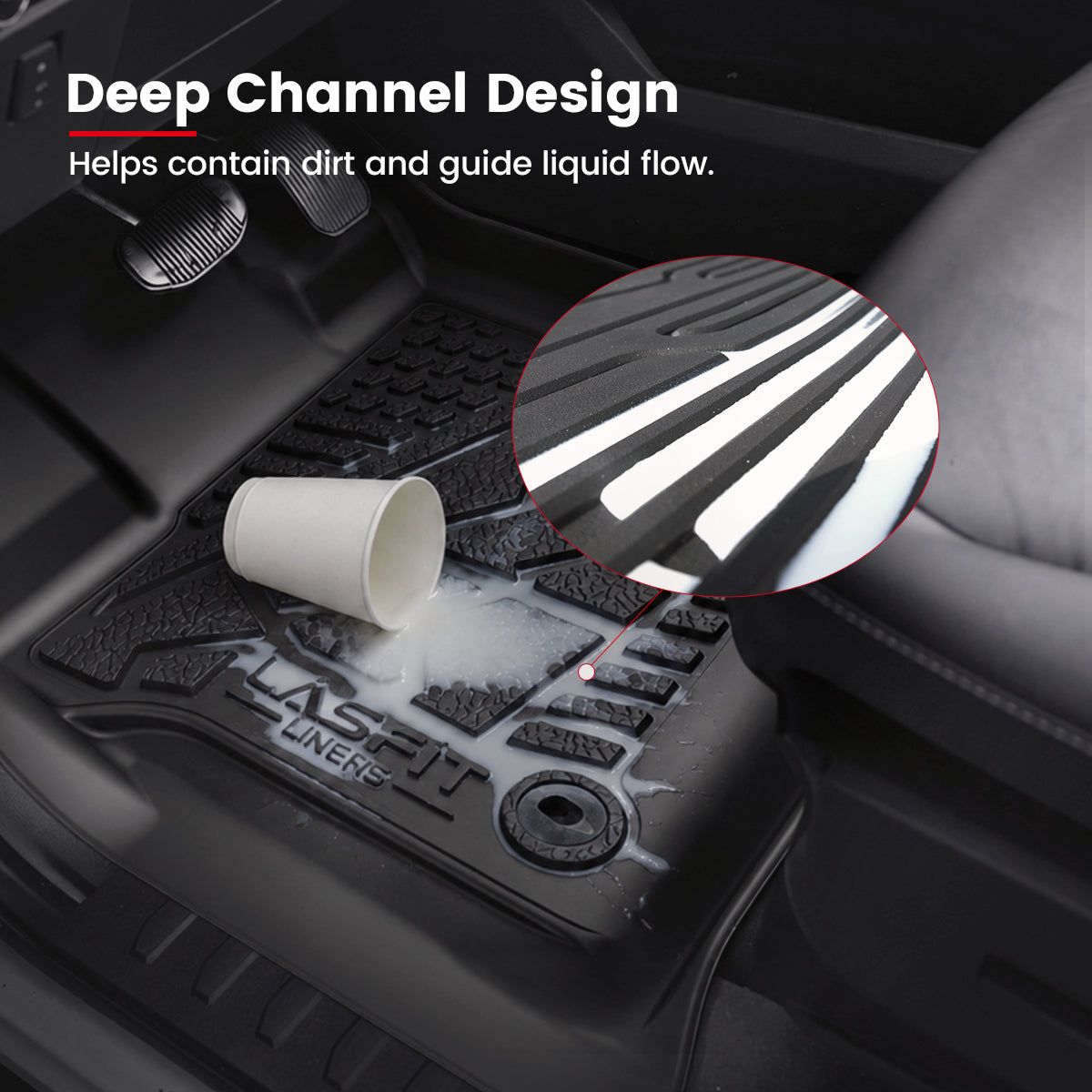 F150 SuperCrew Cab Floor Mats Deep Channel Bench Seat