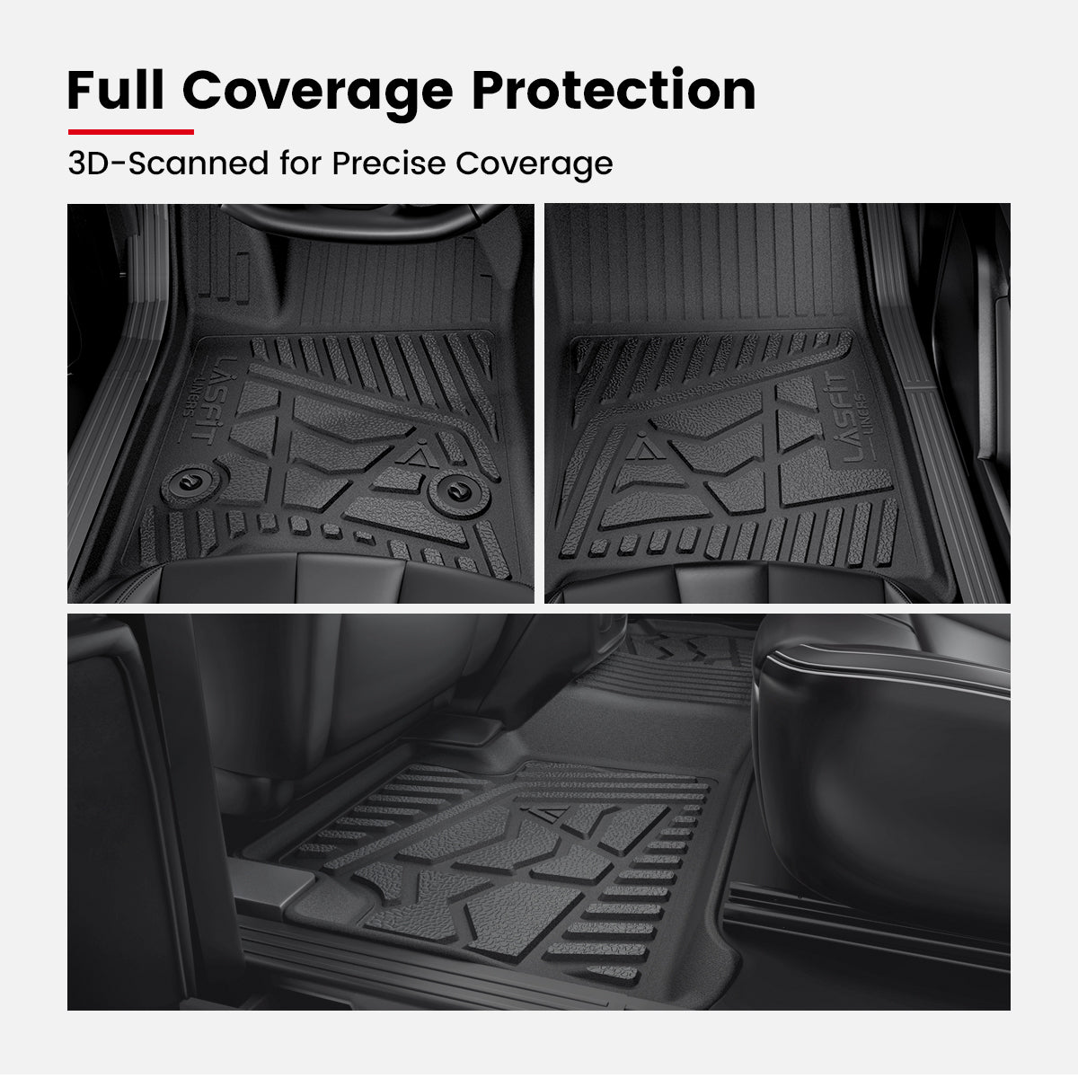 Fit for 2015-2026 Ford F-150 & 22-26 Lightning Models Floor Mats, Fit Carpet Floor