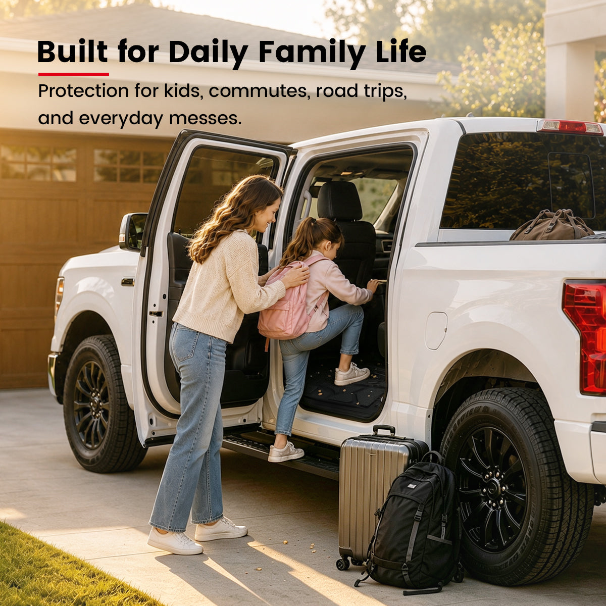 Fit for 2015-2026 Ford F-150 & 22-26 Lightning Models Floor Mats, Fit Carpet Floor