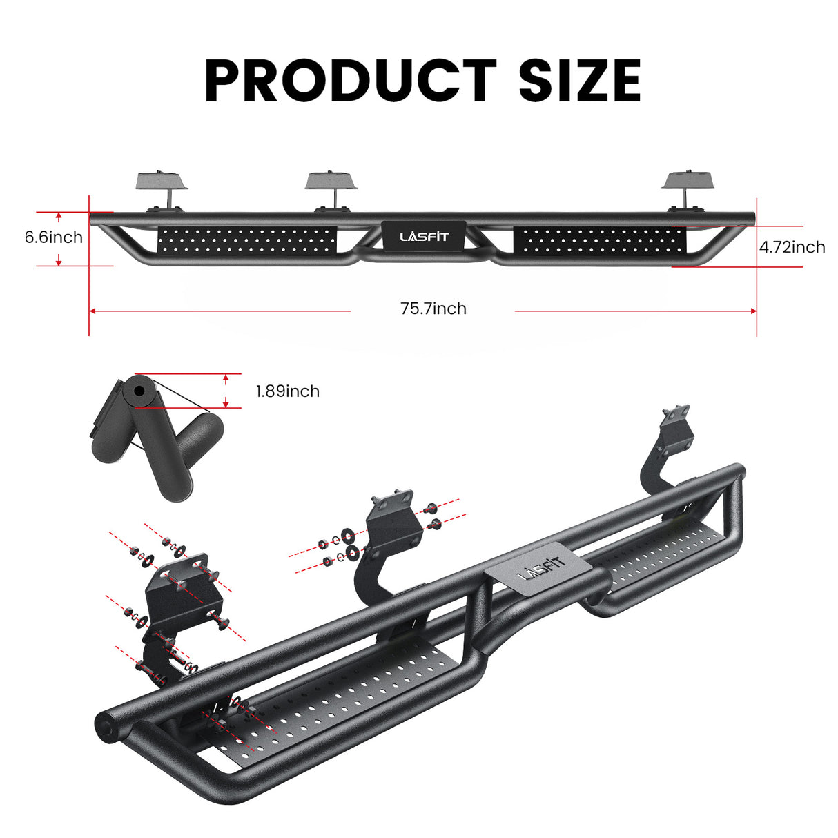 Fit for 2017-2026 Ford F-250 F-350 Running Boards Side Steps, Fit Crew Cab ONLY