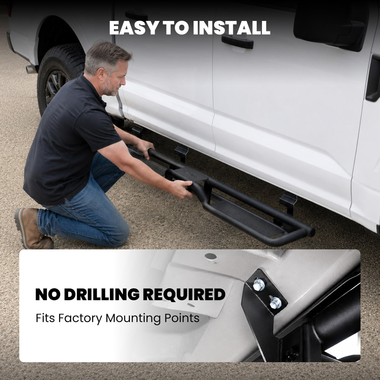 Fit for 2017-2026 Ford F-250 F-350 Running Boards Side Steps, Fit Crew Cab ONLY