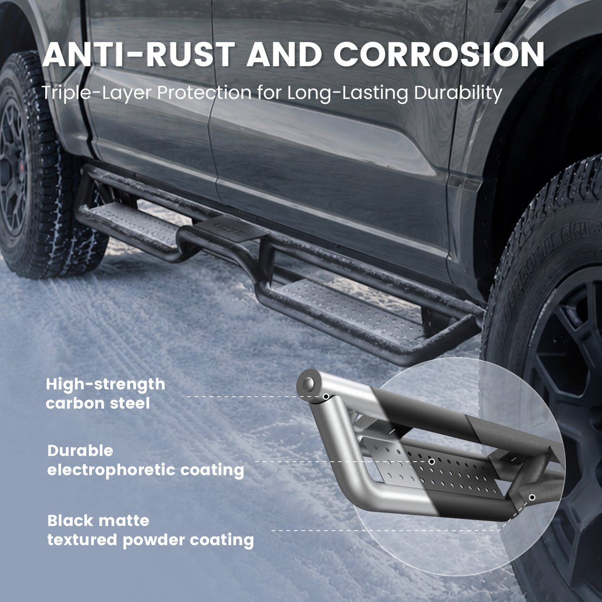 Fit for 2017-2026 Ford F-250 F-350 Running Boards Side Steps, Fit Crew Cab ONLY