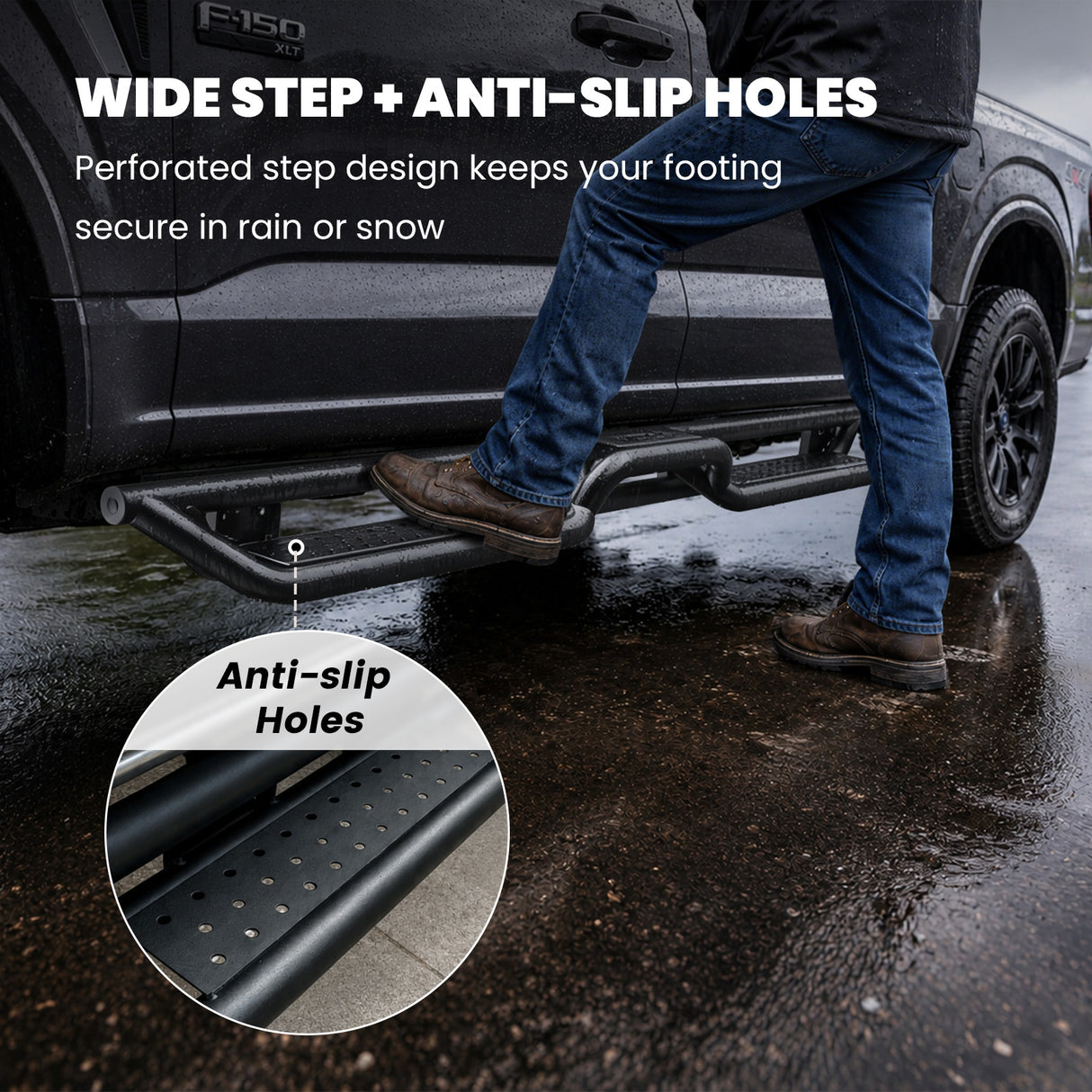 Fit for 2017-2026 Ford F-250 F-350 Running Boards Side Steps, Fit Crew Cab ONLY