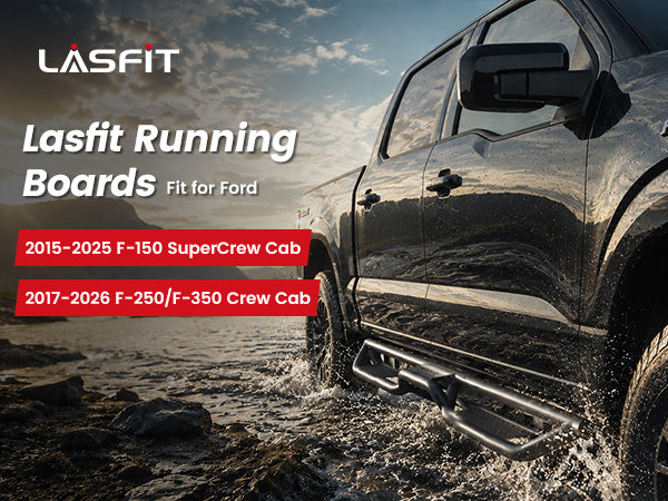 Lasfit running boards for 2017-2026 Ford F-250 F-350
