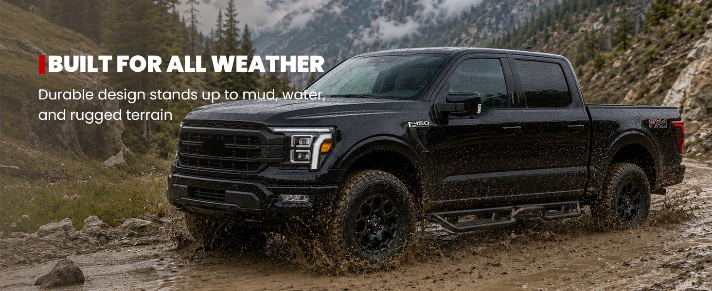 Lasfit running boards for 2017-2026 Ford F-250 F-350