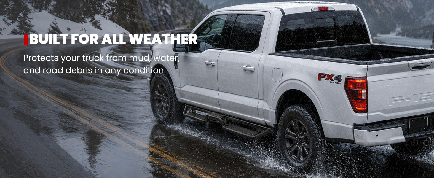 Lasfit running boards for 2017-2026 Ford F-250 F-350