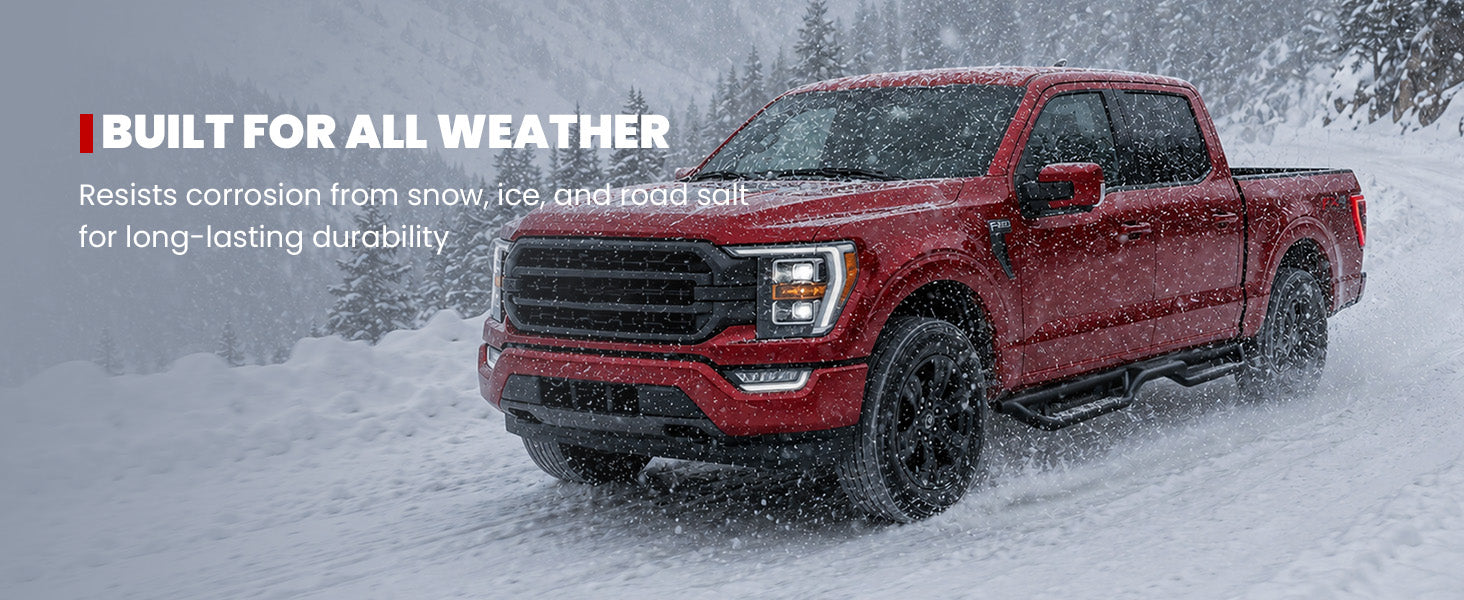 Lasfit running boards for 2017-2026 Ford F-250 F-350