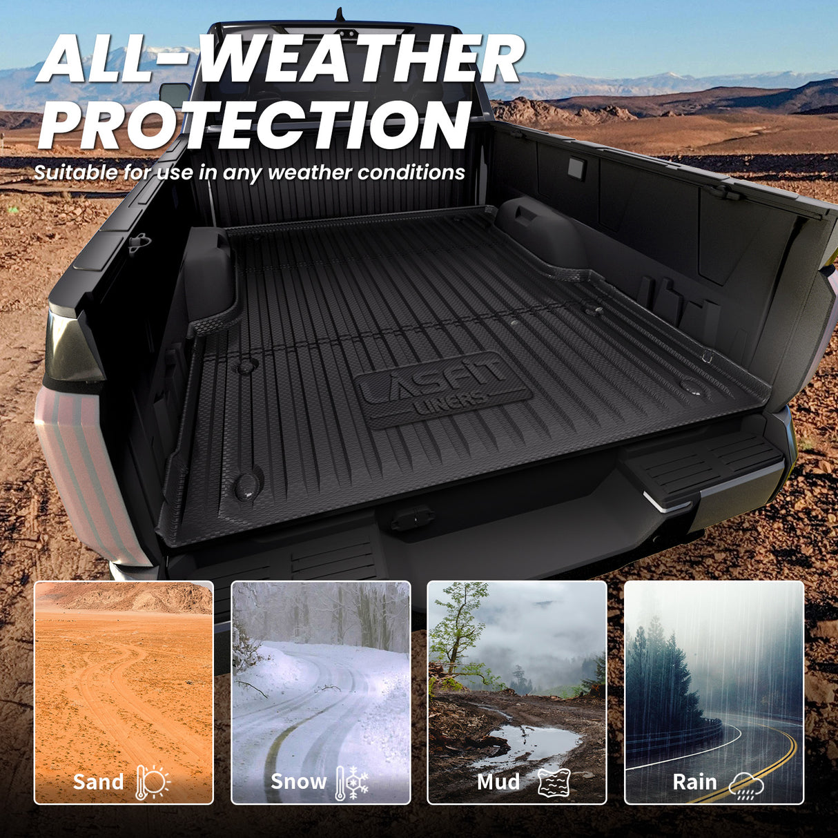 Fit for Toyota Tundra Crewmax 5Feet 6inch 2022-2024 Heavy Duty Bed Liners All Weather Protection