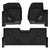 Ford Super Duty F-250 F-350 F-450 F-550 2017-2024 Custom Floor Mats TPE Material 1st & 2nd Row, Only Fit Crew Cab With Front Row Bucket Seats & Factory Fold-Flat Storage Under Rear Seat & Carpeted Floor