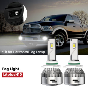 Lasfit H10 LED fog lights for Ram 1500 with horizontal fog lamp