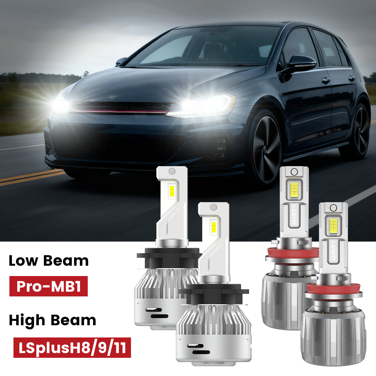 2018 2019 Volkswagen Golf & VW GTI LED Bulbs | Custom H7 LED Bulbs