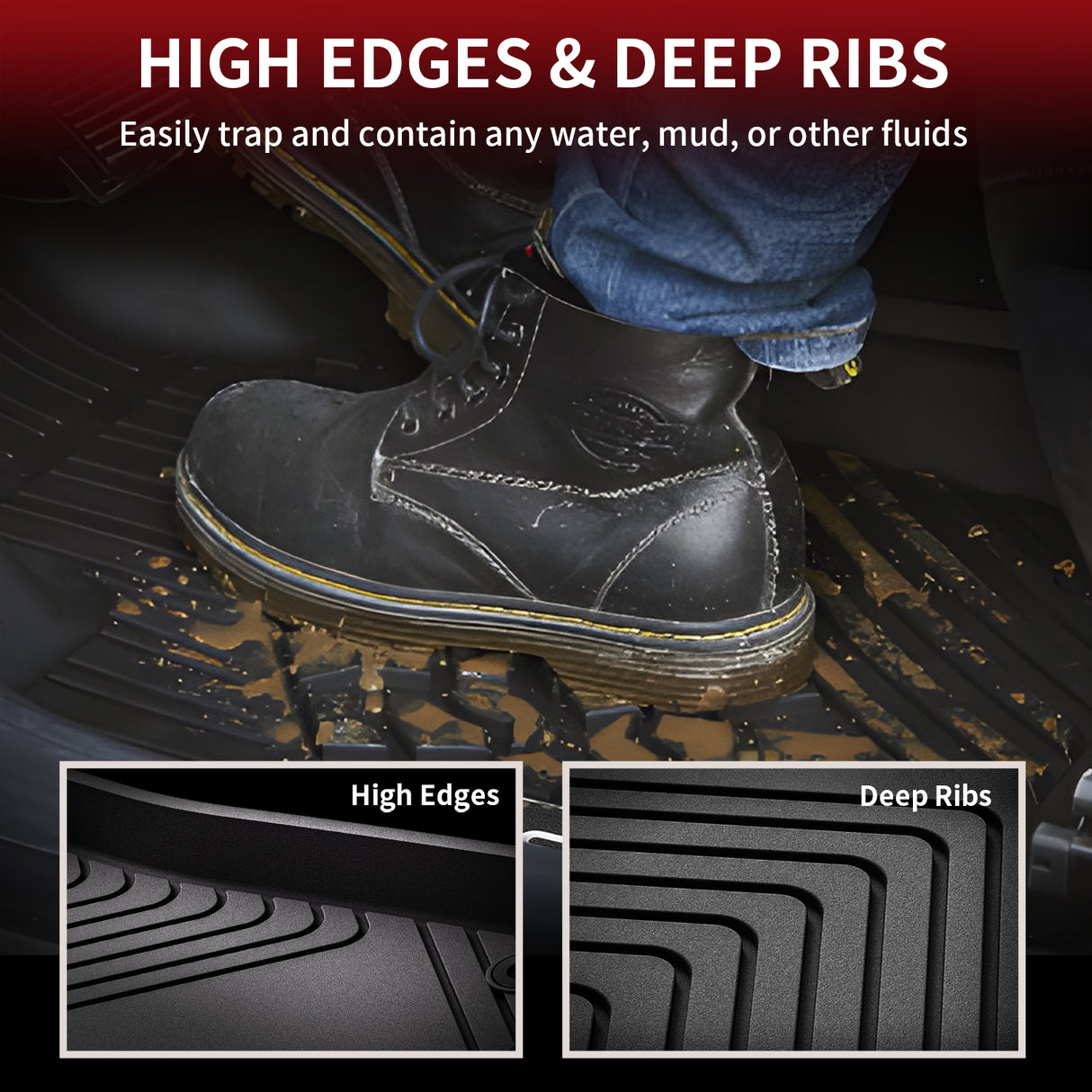 Honda Accord 2023 2024 High Edges Floor Mats