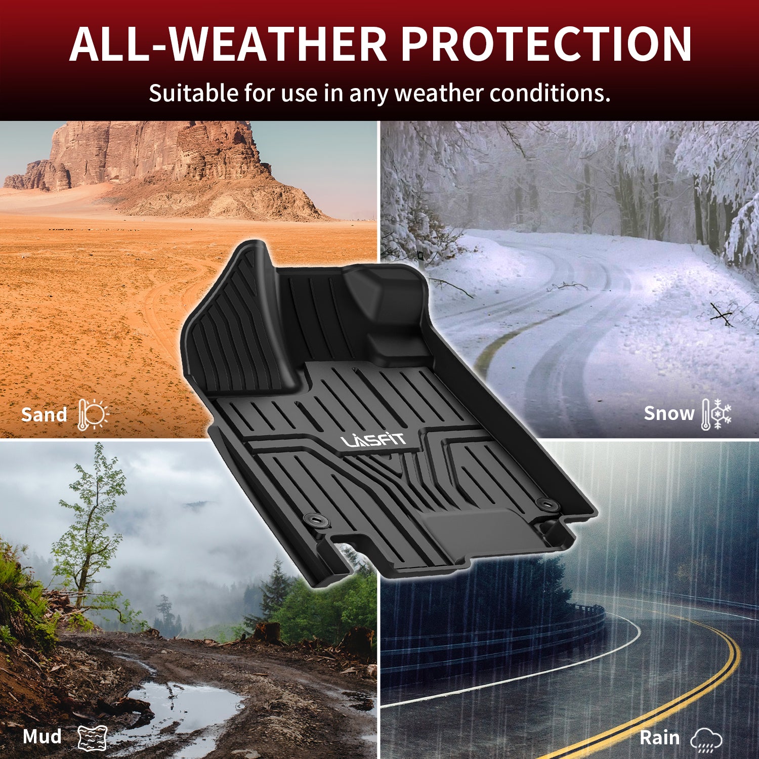 Advancetuning Black Nylon Floor Mat Set For 2011-2017 Honda Odyssey - 3 Pieces