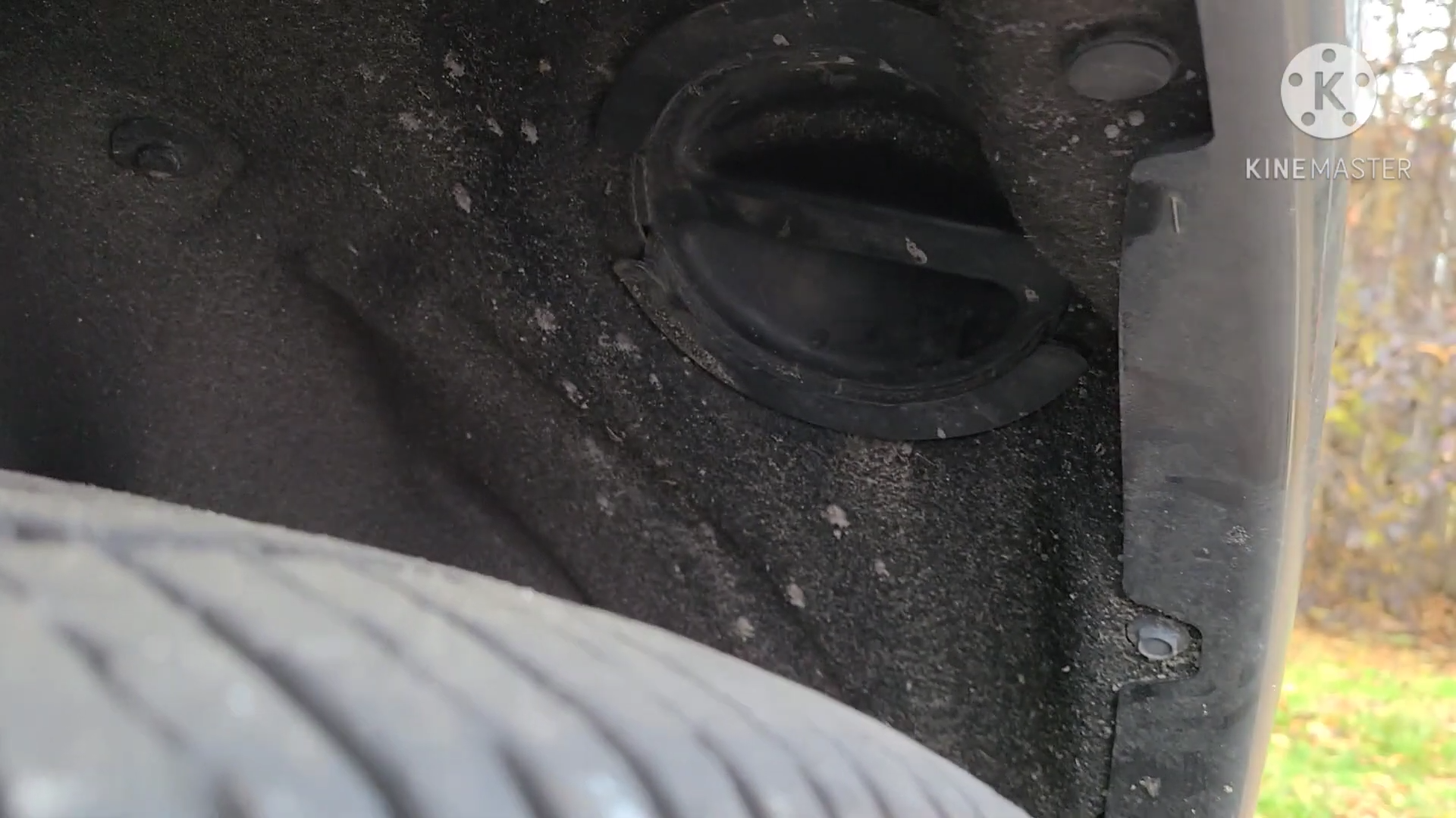 Go to the passenger-side wheel well