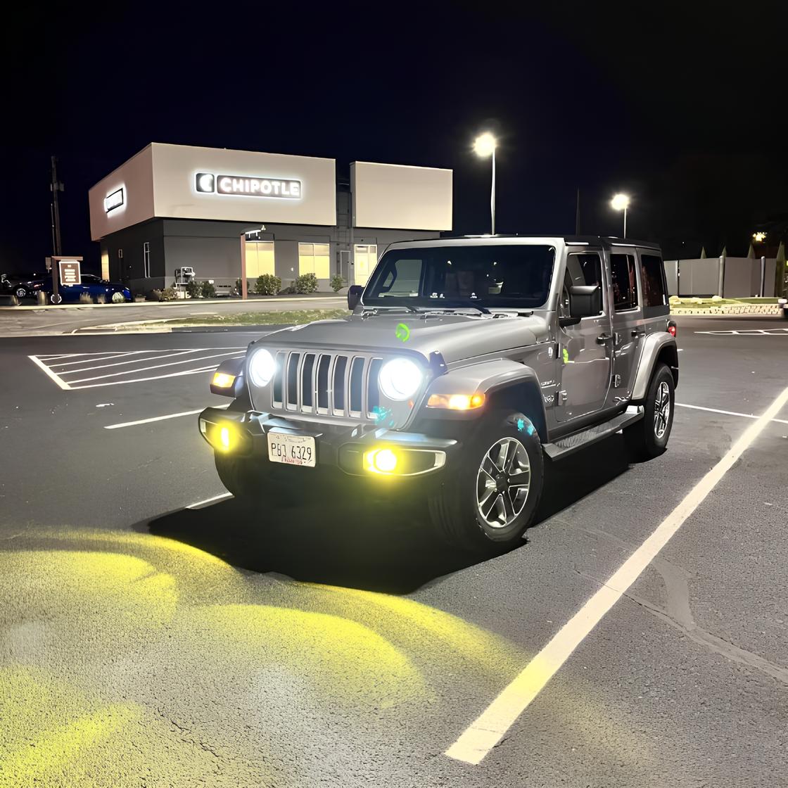 Jeep Wrangler With Led Headlights