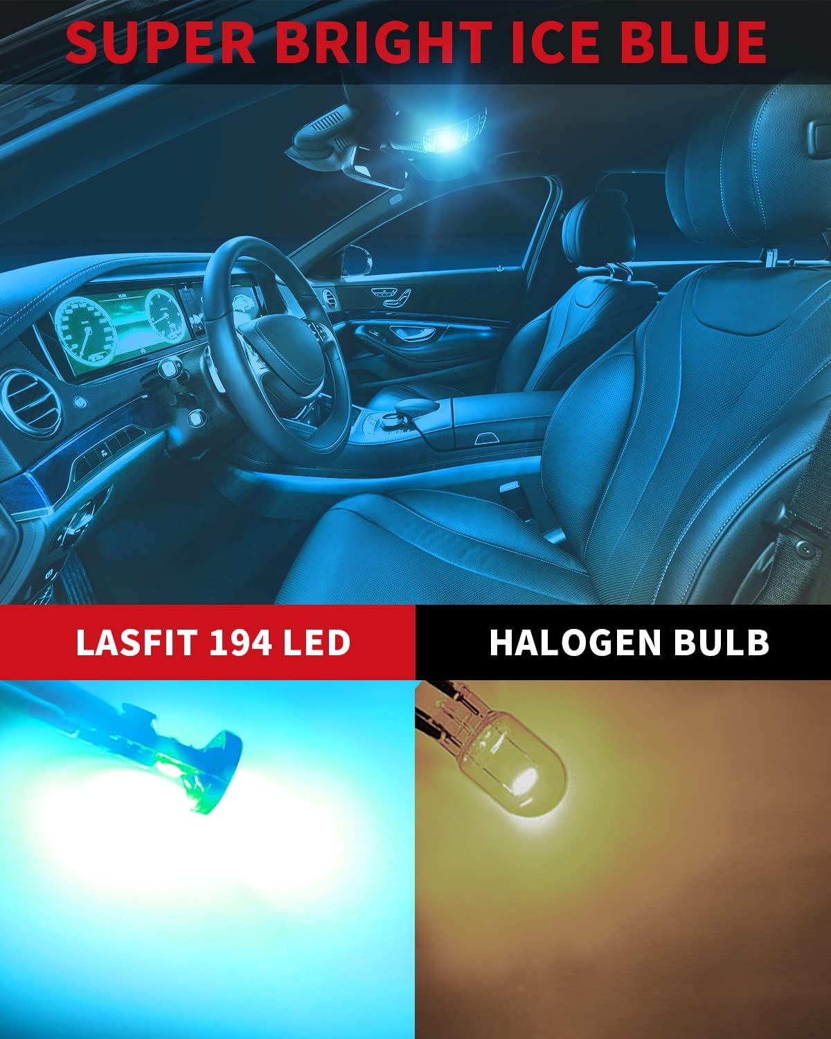LASFIT 194 168 2825 W5W LED Bulb Canbus Error Free, T10 LED Bulbs 400LM  6000K for Dome Map License Plate Trunk Cargo Lights (2-pack) : :  Car & Motorbike