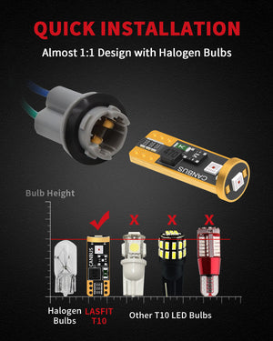 Lasfit 168 led bulbs 5 mini quick installation