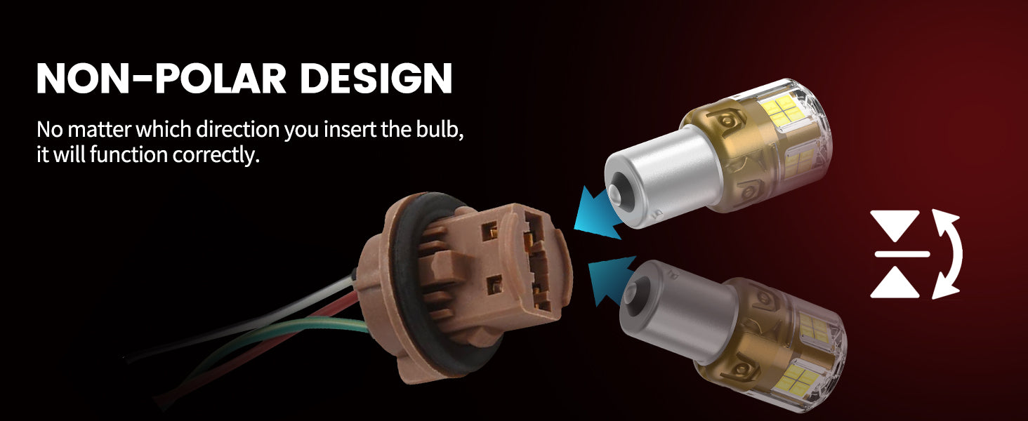1156 led backup lights non-polarity design