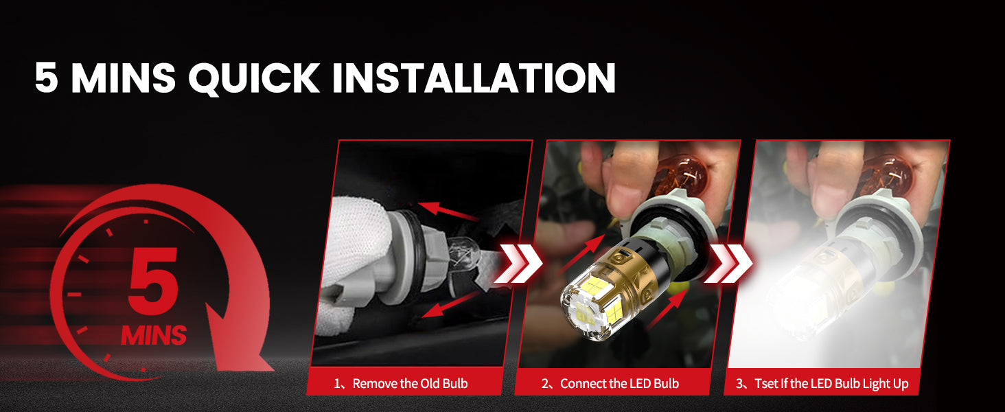 7443 led backup lights easy installation