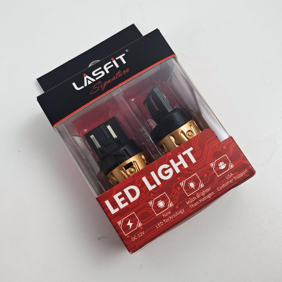 L2 Series Red 7443 7440 7444 LED Brake Tail Stop Parking Light Bulb | Lasfit Signature