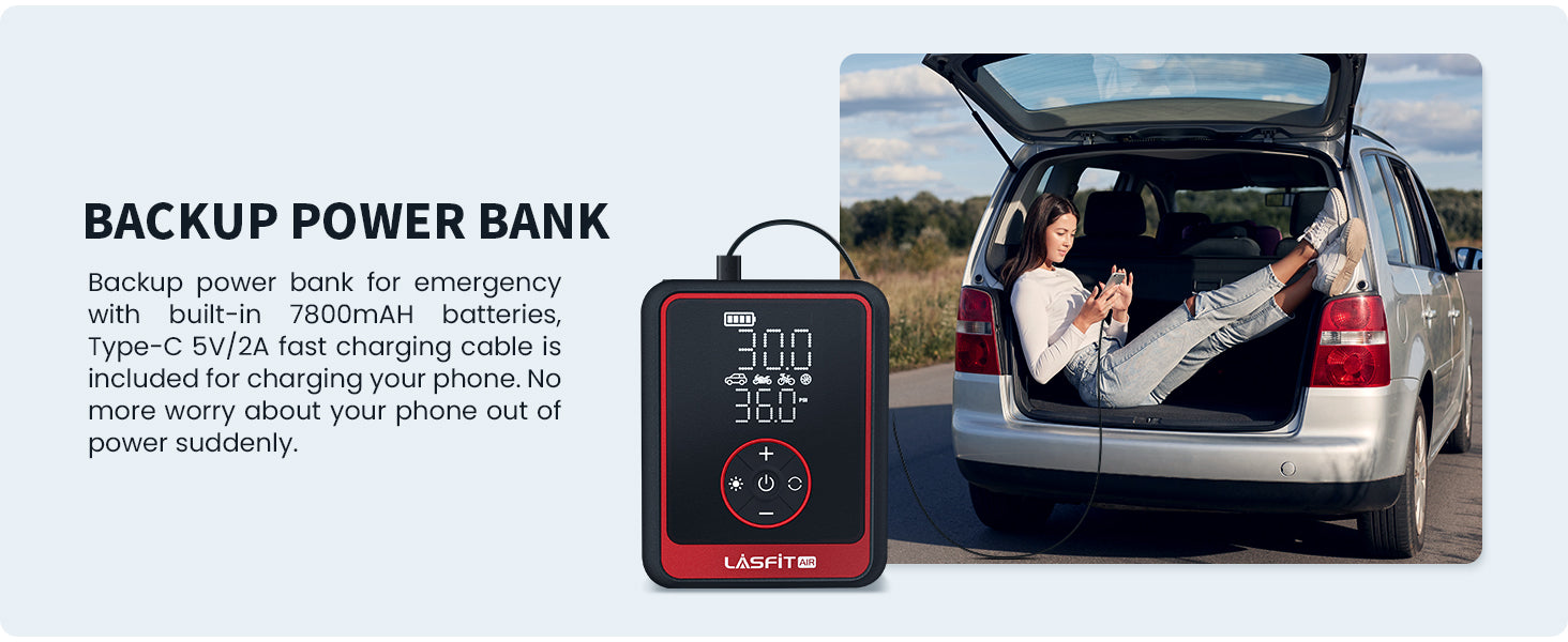 LASFIT AIR Portable Cordless Tire Inflator