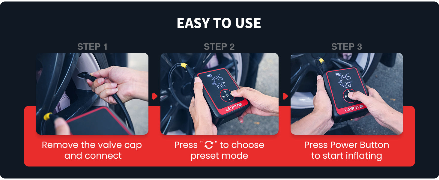 LASFIT AIR Portable Cordless Tire Inflator