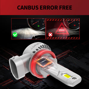 Lasfit LC Air Series H11 9005 led headlight bulbs Can-bus error free