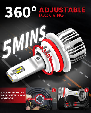 50W 9007 HB5 LC Plus Series | 5,000LM 6000K LED Bulbs