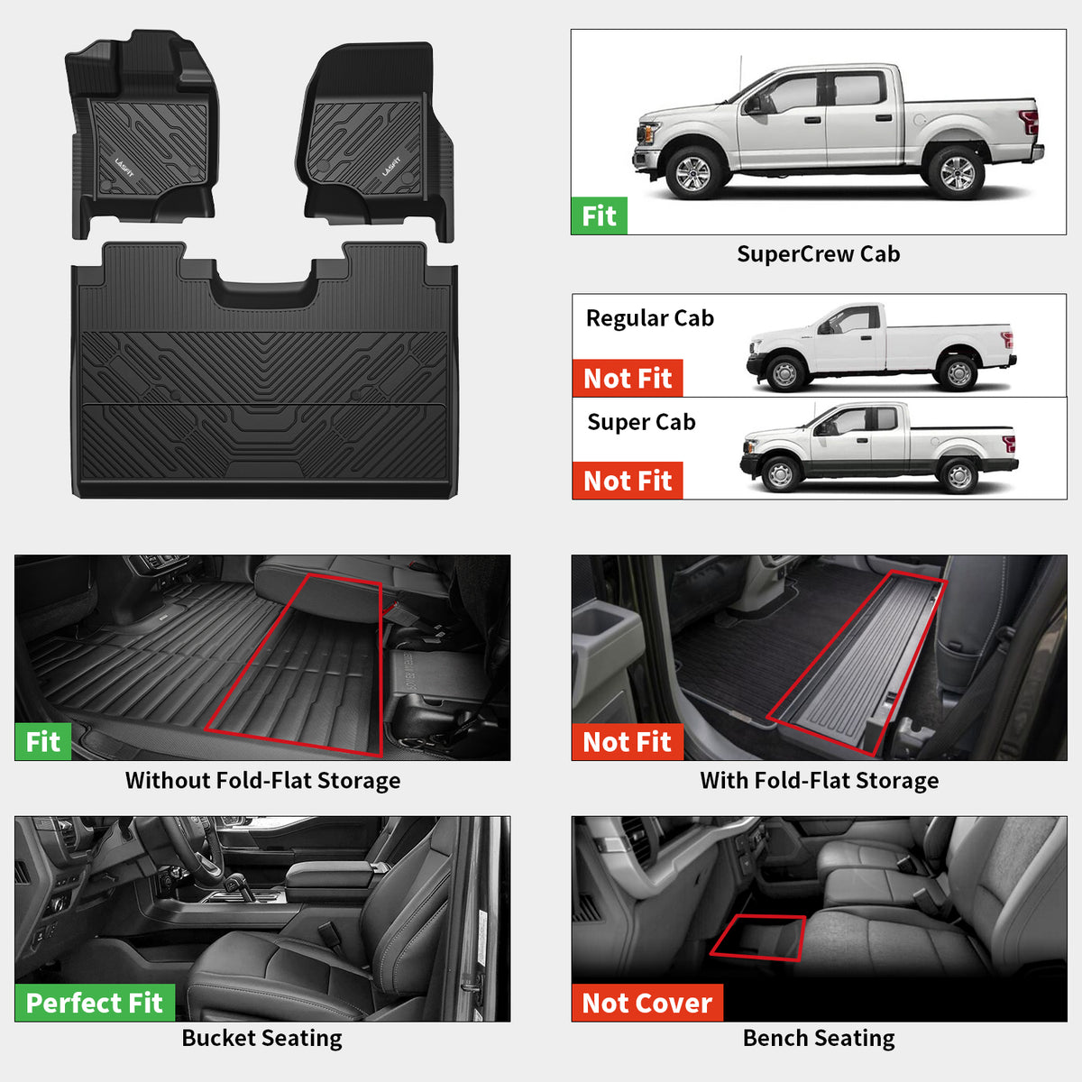 Fit for Ford F-150 Floor Mats