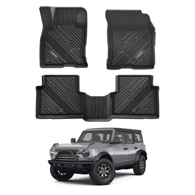 Ford Bronco Sport 2021-2024 Custom Floor Mats TPE Material 1st & 2nd Row