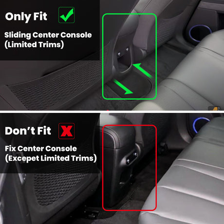 Fit for 2022-2024 Hyundai Ioniq 5 Floor Mats TPE Material 1st & 2nd Row, For Sliding Console ONLY